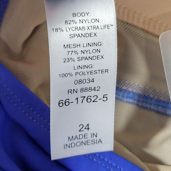 Swimsuits For All Womens Plus Size 24 Shirred Halter One Piece Swimsuit NEW - Picture 12 of 12